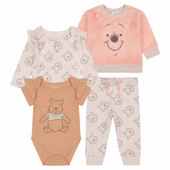 Winnie The Pooh Baby 4-piece Plush Set - Picture 1 of 7